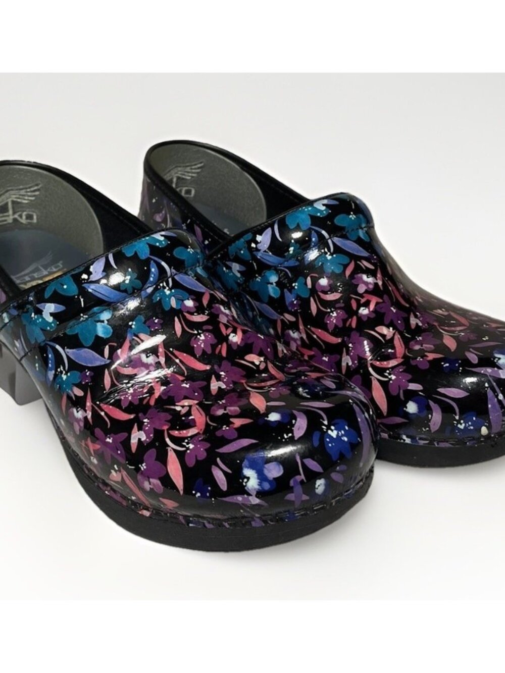 Dansko XP 2.0 Women’s EU Size 39 US 8.5 to 9 Floral Patent Leather Clogs